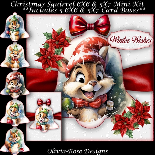 Christmas Squirrel Mini Kit - CUP1300811_104105 | Craftsuprint