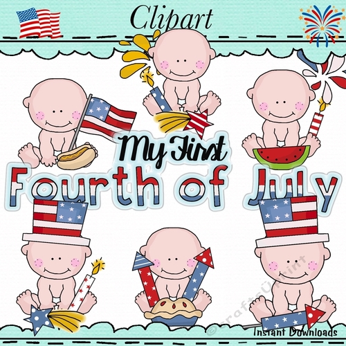 Fourth of July Babies Clip Art CUP884821_43589 Craftsuprint