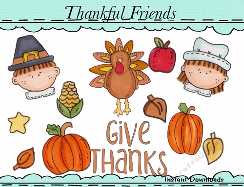 Thankful Friends Clip Art - CUP915682_43589 | Craftsuprint