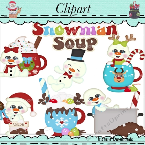 Snowman Soup Clip Art - CUP928735_43589 | Craftsuprint