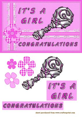 Baby Girl Rattle - CUP108736_688 | Craftsuprint
