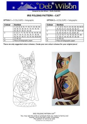 Cat Iris Folding Pattern CUP288899 1473 Craftsuprint Cat Iris Folding Pattern CUP288899 1473 Craftsuprint