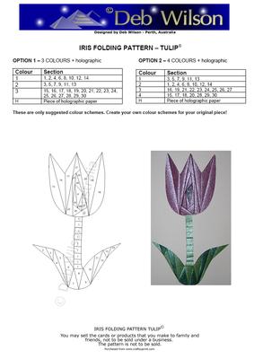 Tulip Iris Folding Pattern - CUP288912_1473 | Craftsuprint