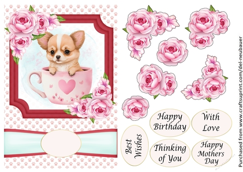 Pups in Cups 6 - CUP1196338_44316 | Craftsuprint