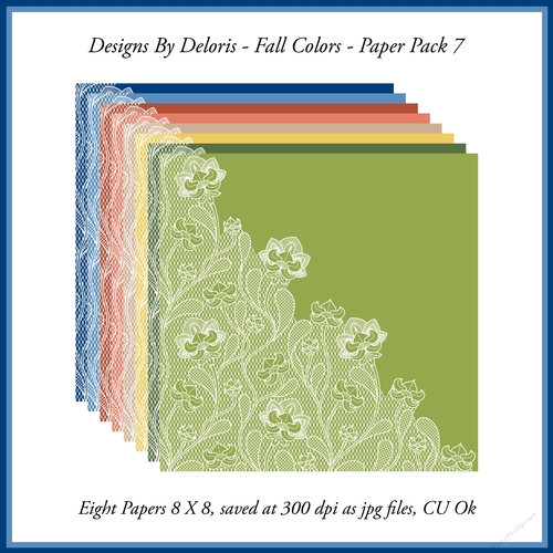 Lovely Lace Paper Pack 7 (Fall Colors) - CUP1049661_74027 | Craftsuprint