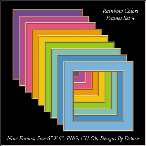 Colour R Frames Frames Set 4 (Rainbow Color Palette) - CUP1054122_74027 | Craftsuprint