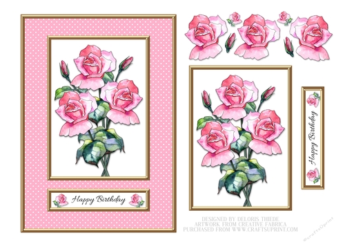 Happy Birthday - Lovely Watercolor Roses - Card One - CUP1175759_74027 ...