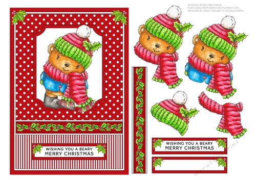 Wishing You A Beary Merry Christmas - CUP900499_74027 | Craftsuprint