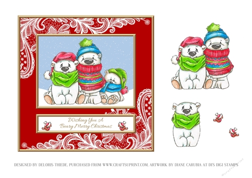 Wishing You A Beary Merry Christmas - CUP980409_74027 | Craftsuprint