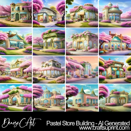 Pastel Shop Rails Pastel Store Building - CUP1211132_87944 | Craftsuprint