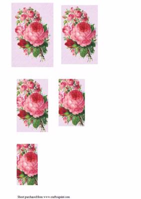 Pink Rose Bouquet Pyramid - CUP13349_14 | Craftsuprint