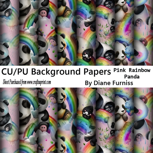 Pink Rainbow Backing Papers - CUP1319724_174 | Craftsuprint