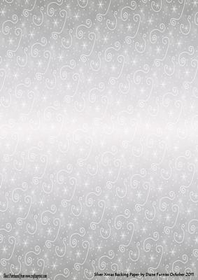 Silver Xmas Backing Paper - CUP260764_174 | Craftsuprint