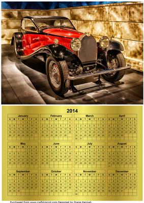 Vintage Car Calendar Card - CUP451487_874 | Craftsuprint Vintage Car Calendar Card - CUP451487_874 | Craftsuprint