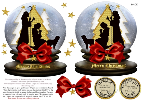 Small snow globe for christmas #11 Small Snow Globe for Christmas #11 - CUP1006769_986 | Craftsuprint