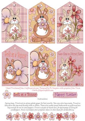 Tags - Spring Bunny - CUP200812_986 | Craftsuprint