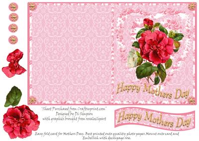 Happy Mothers Day Folded Card - CUP203439_986 | Craftsuprint