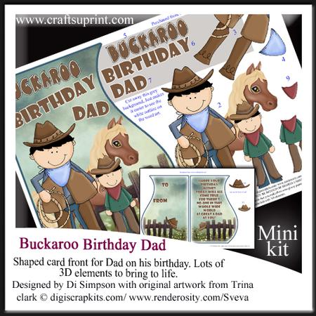 Buckaroo Birthday Dad - CUP542446_986 | Craftsuprint