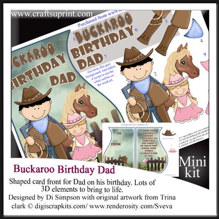 Buckaroo Birthday Dad #2 - CUP542467_986 | Craftsuprint