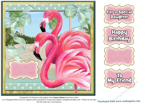 Happy Birthday- Flamingo #1 - CUP918959_986 | Craftsuprint