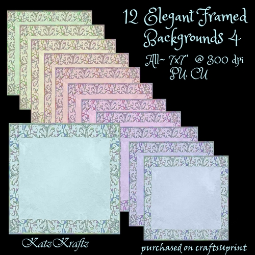 12 Elegant Framed Backgrounds 4 - CUP872578_2248 | Craftsuprint