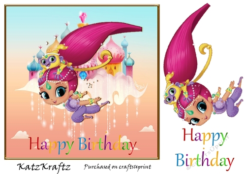 Shimmer &amp; Shine Birthday 4 - CUP932062_2248 | Craftsuprint