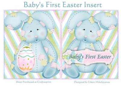 Baby's First Easter Card Insert - CUP521067_503 | Craftsuprint