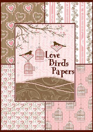 Love Birds Backing Background Papers Cu Ok - CUP598246_503 | Craftsuprint