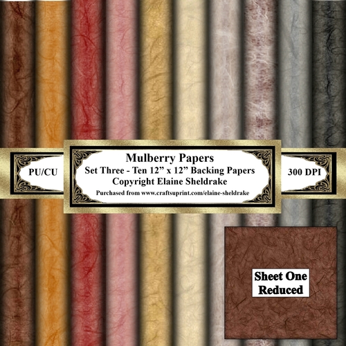 Shades Of Brown Mulberry Paper Set Two Ten 12 x 12 Printable