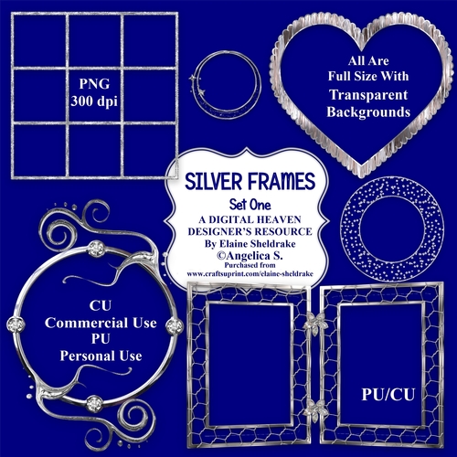 Silver Frames - Set One - CU Designer Resource For Commercial Use ...