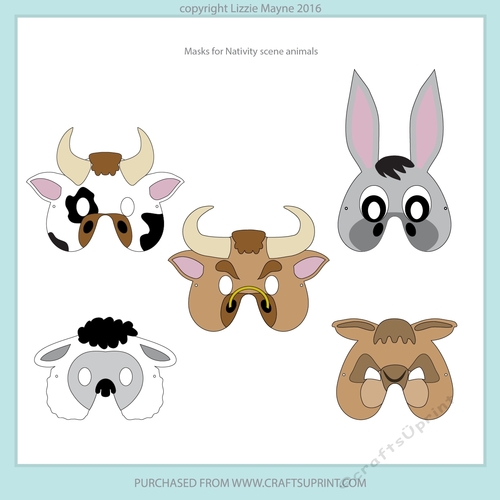 Nativity scene masks CUP743888_1940 Craftsuprint