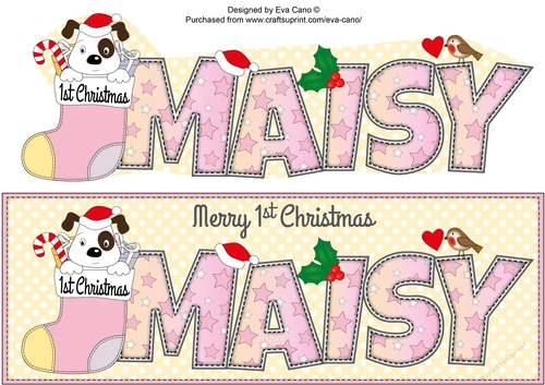 Patch 1st Xmas MAISY large dl - CUP1016305_750 | Craftsuprint