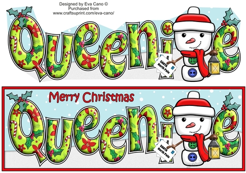 Jolly Snowman with letters to Santa QUEENIE large dl - CUP1260436_750 ...