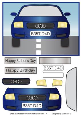 Best Dad Audi Car for Fathers Day or Birthday - CUP87621_750 | Craftsuprint