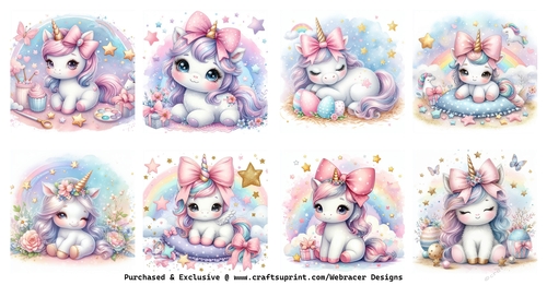 Cute unicorns easter - CUP1320451_76461 | Craftsuprint