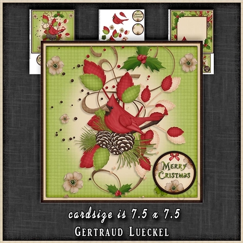 Vintage Merry Christmas Card Topper with Insert 1312 CUP825280_2166