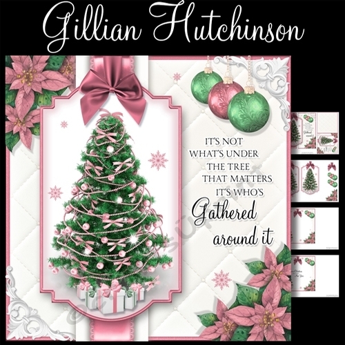 The Dusky Pink Christmas Tree 7x7 CUP1009505_1443 Craftsuprint