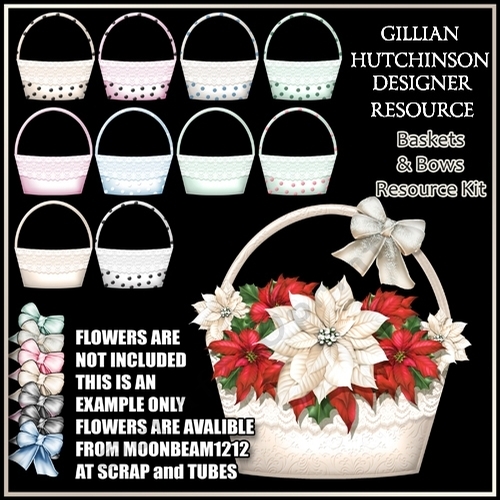 DESIGNER RESOURCE BASKET & BOWS CUP994256_1443 Craftsuprint