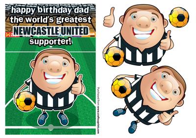 Personalised Newcastle Football Birthday Card Son Grandson Dad Brother Uncle BAQ - Foto 5