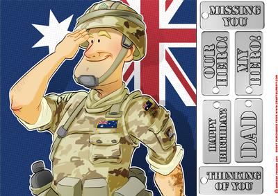Australian Army Dude 8x8 Quick Card - CUP255812_437 | Craftsuprint