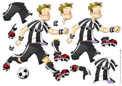 Football Dude Black and White Decoupage Sheet - CUP272343_437 ...