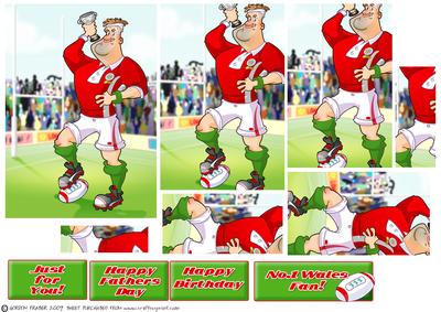 Rugby Dude Wales Pyramid. - CUP54558_437 | Craftsuprint