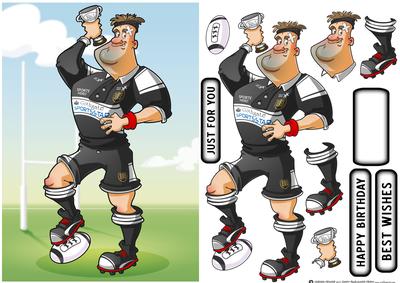 Rugby Dude: Black and White - CUP573903_437 | Craftsuprint
