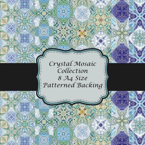 Crystal Mosaic Collection of 8 A4 Patterned Backing Papers for ...