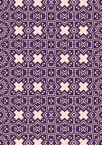 Pale Purple Crosses, Squares, Diamonds etc. Geometric A4 Patterned ...