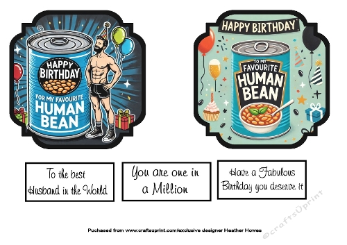favourite human bean toppers - CUP1356220_107 | Craftsuprint