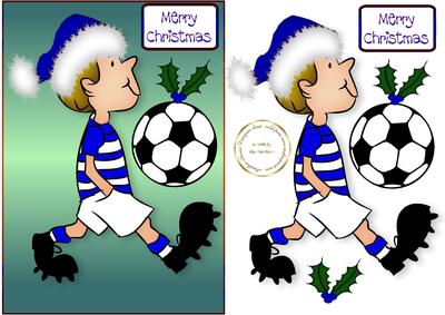 Blue Santa Baby Footie main image 1