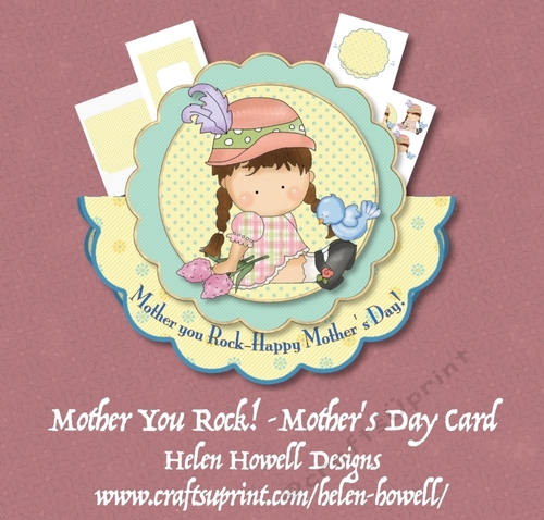 Mom Rocks Card Mother You Rock - Mothers Day Card - CUP1023398_37881 | Craftsuprint