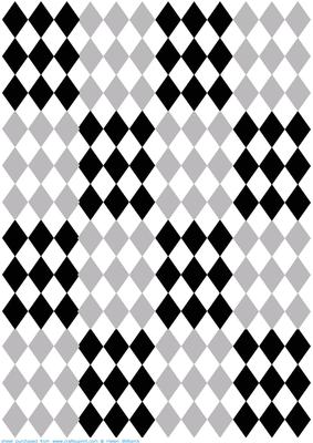 Black &amp; Grey Harlequin Backing Paper - CUP206809_443 | Craftsuprint