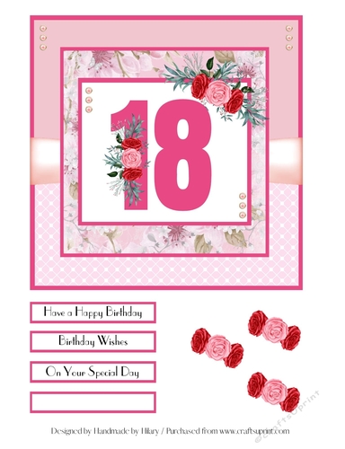 18th Birthday Quick Card - 7x7 inch square - CUP1206606_118824 ...